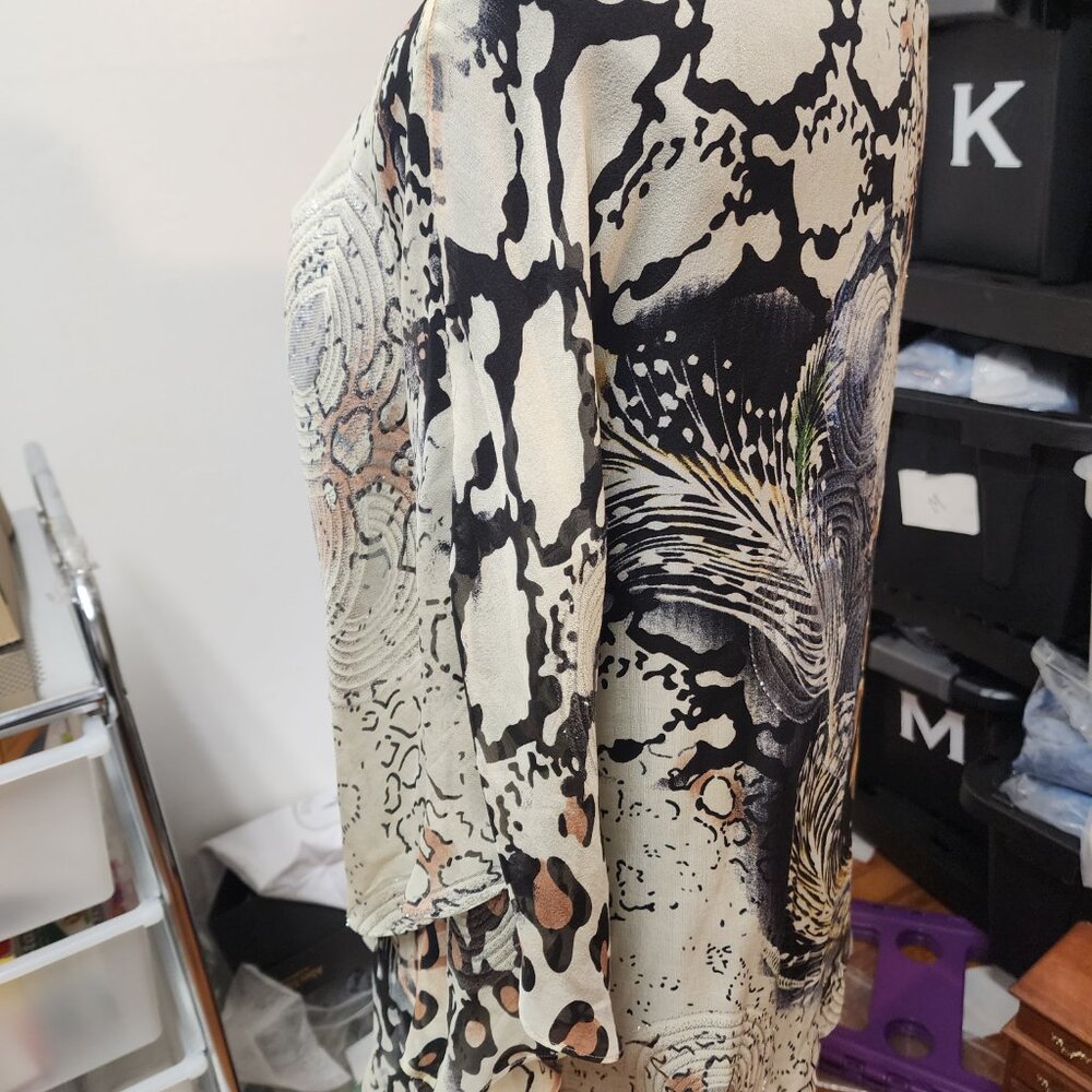 Chico's silk wrap M/L #79984 wrap poncho NWOT Party Date night - Picture 2 of 6